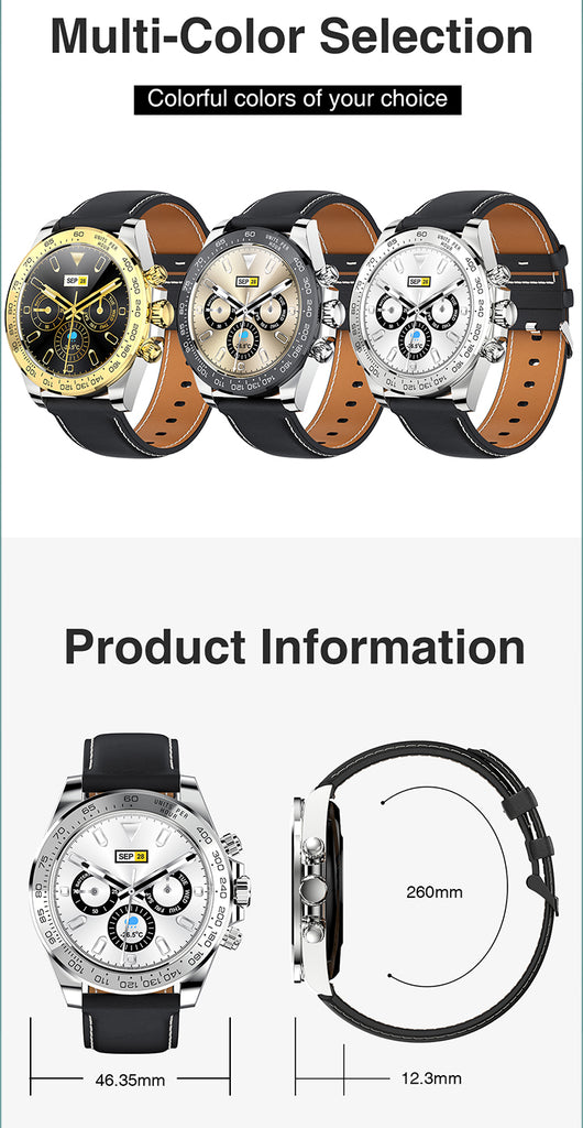 Fashion Luxury Men'S Business Sports Steel Smart Watch-Waterproof Ip68 Wrist-watch